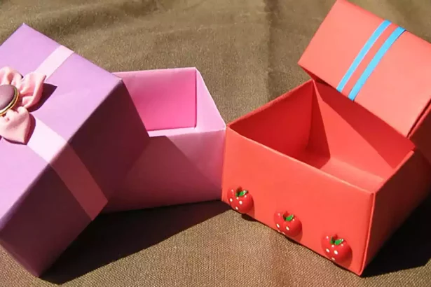 Origami ise basit kutu yapımı