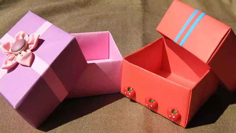 Origami ise basit kutu yapımı