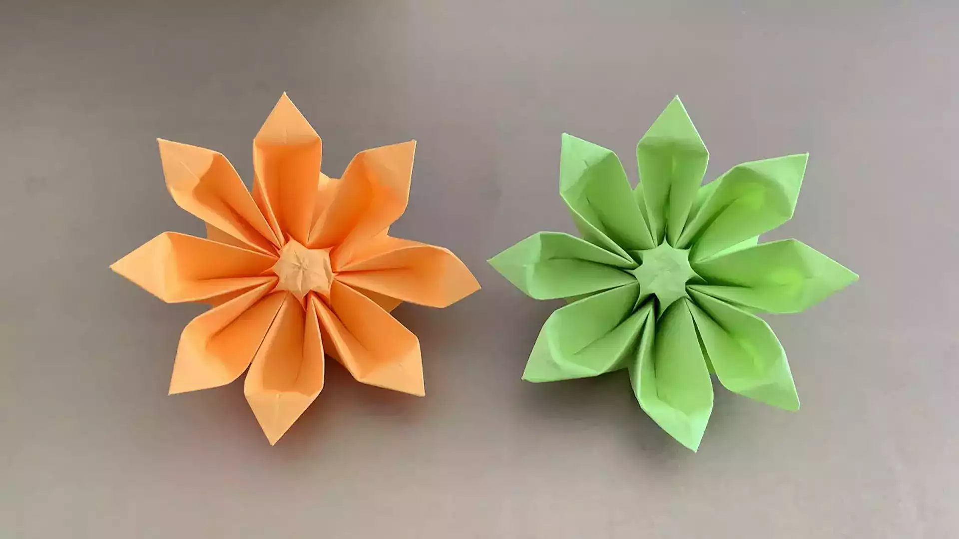 Origami ile gerbera yapımı
