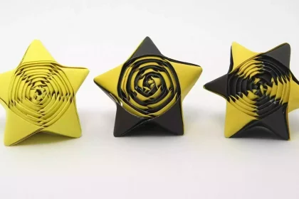 Origami ile hasır desenli yıldız yapımı