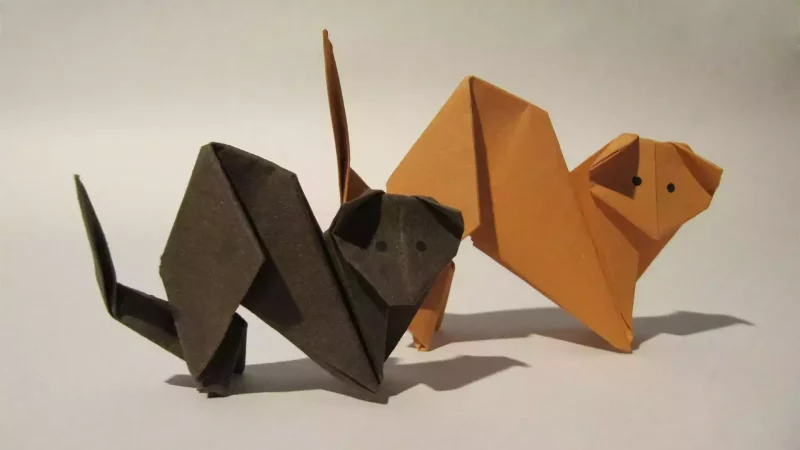 Origami ile kedi yapımı