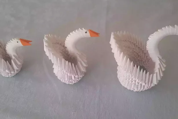 Origami ile kuğu yapımı
