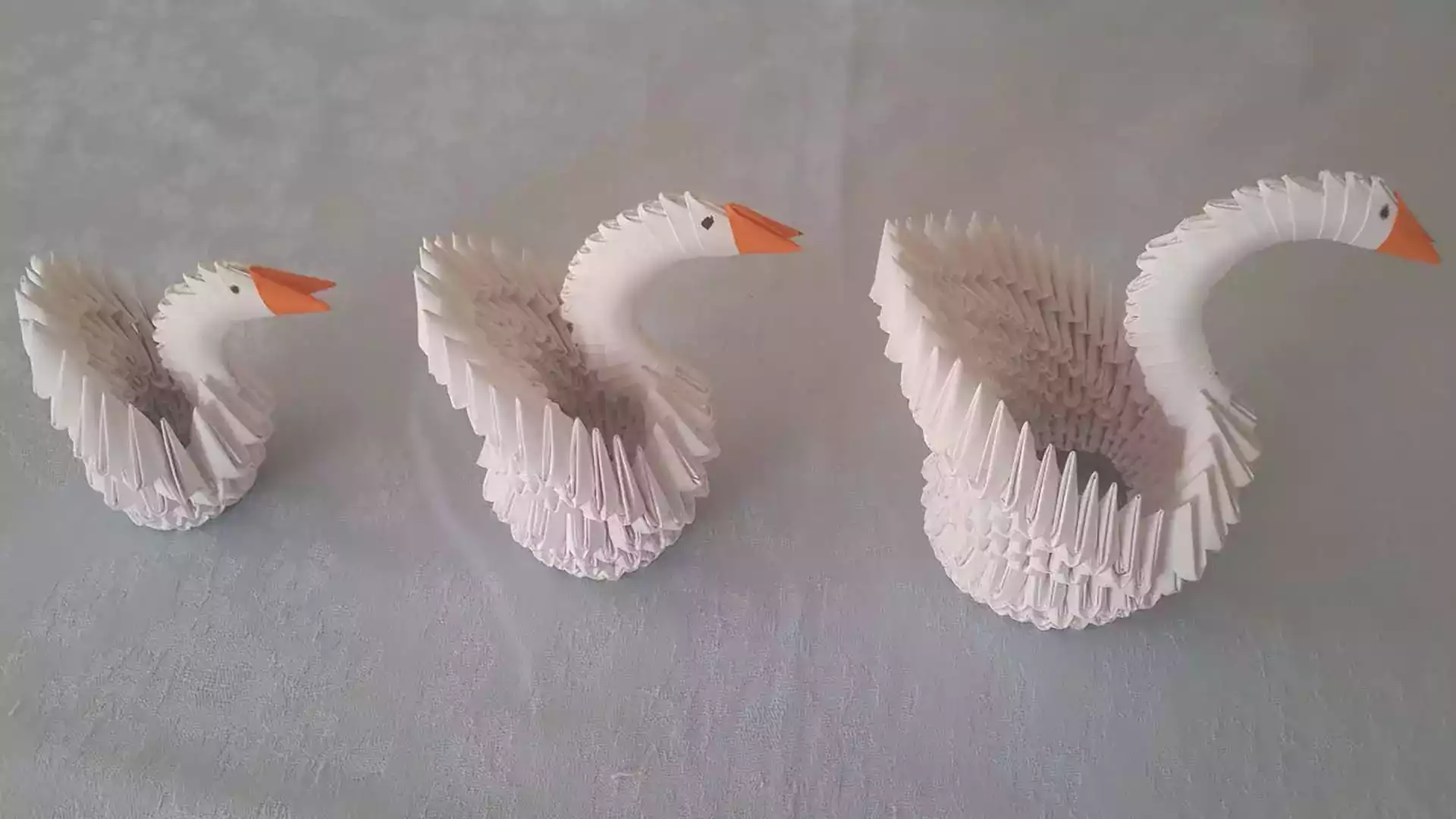 Origami ile kuğu yapımı