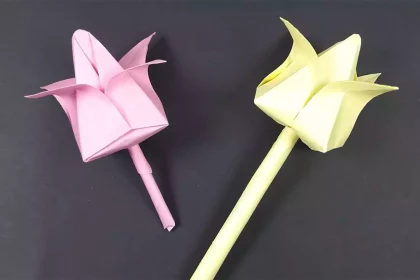 Origami ile lale yapımı