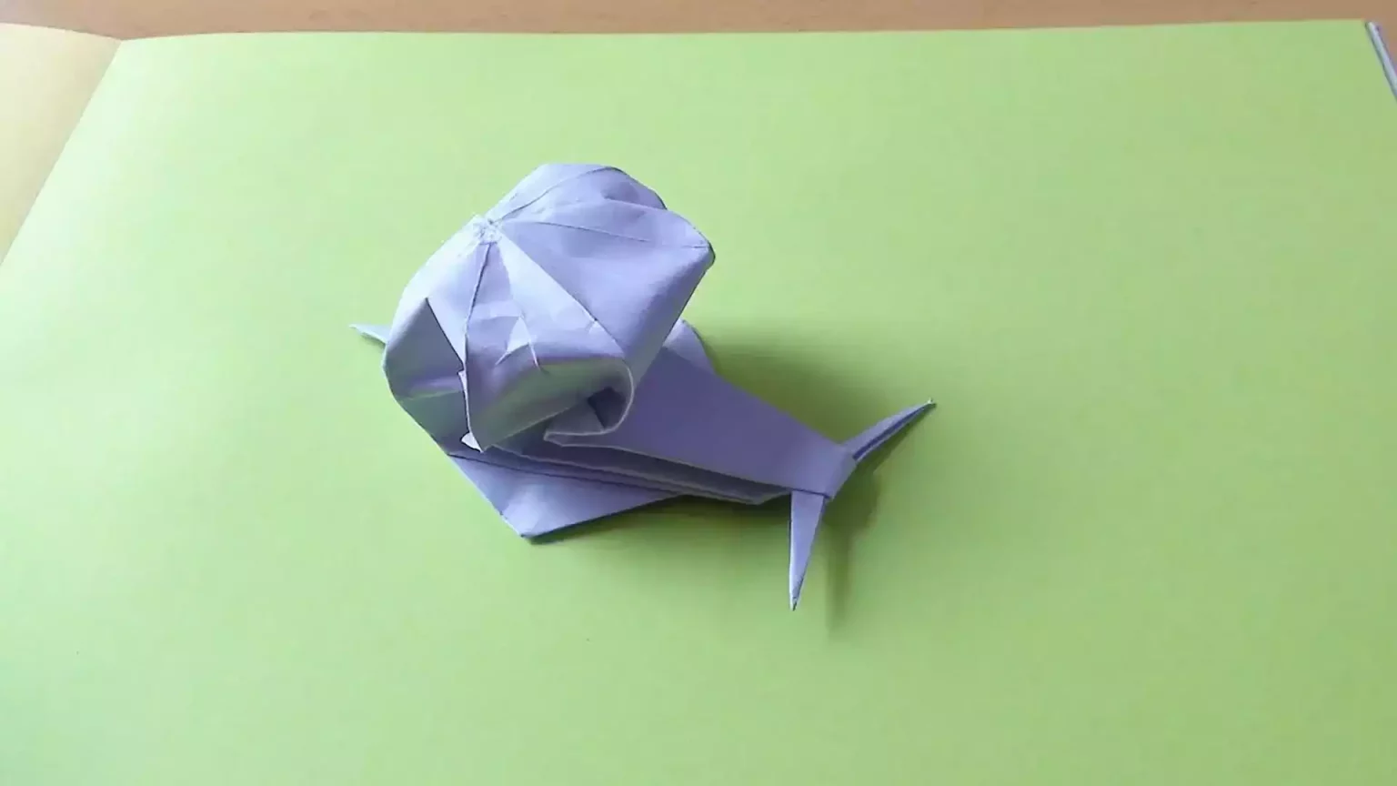 Origami ile salyangoz yapımı