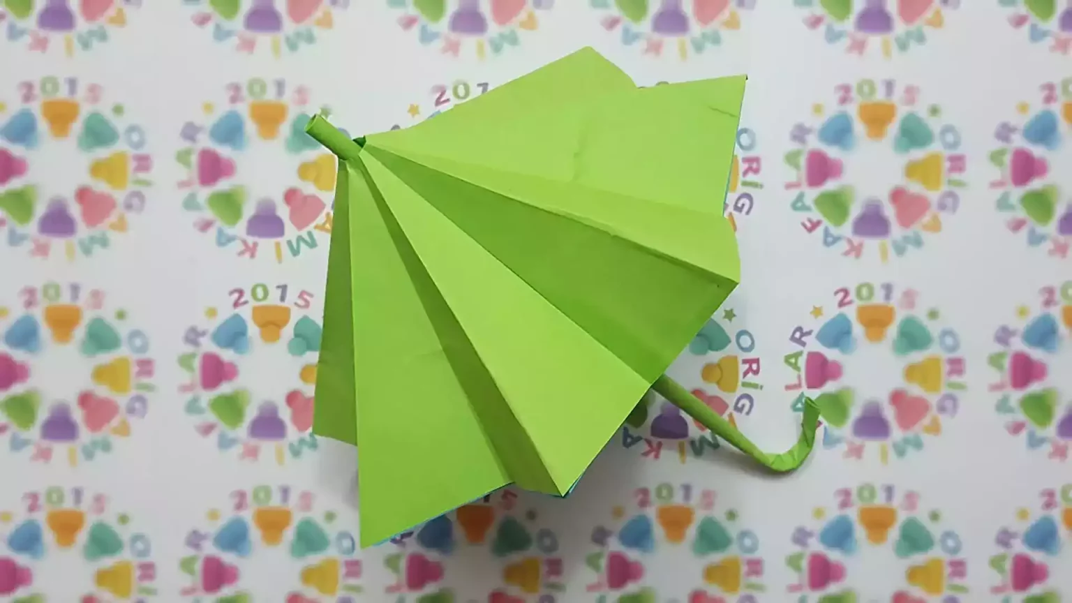 Origami ile şemsiye yapımı