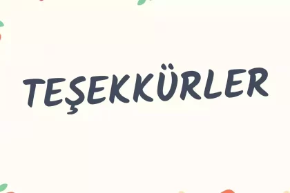 teşekkürler